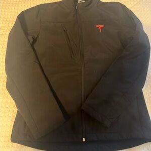 Tesla Women’s Corp Black Performance Jacket with Red Logo